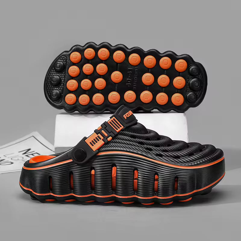 Men's Color-Block Clog Slippers