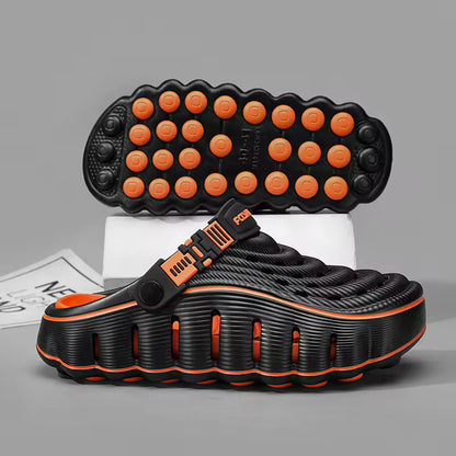 Men's Color-Block Clog Slippers