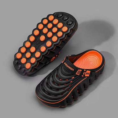 Men's Color-Block Clog Slippers