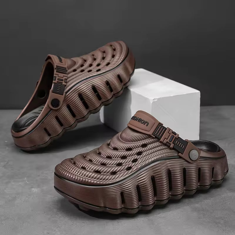 Men's Color-Block Clog Slippers