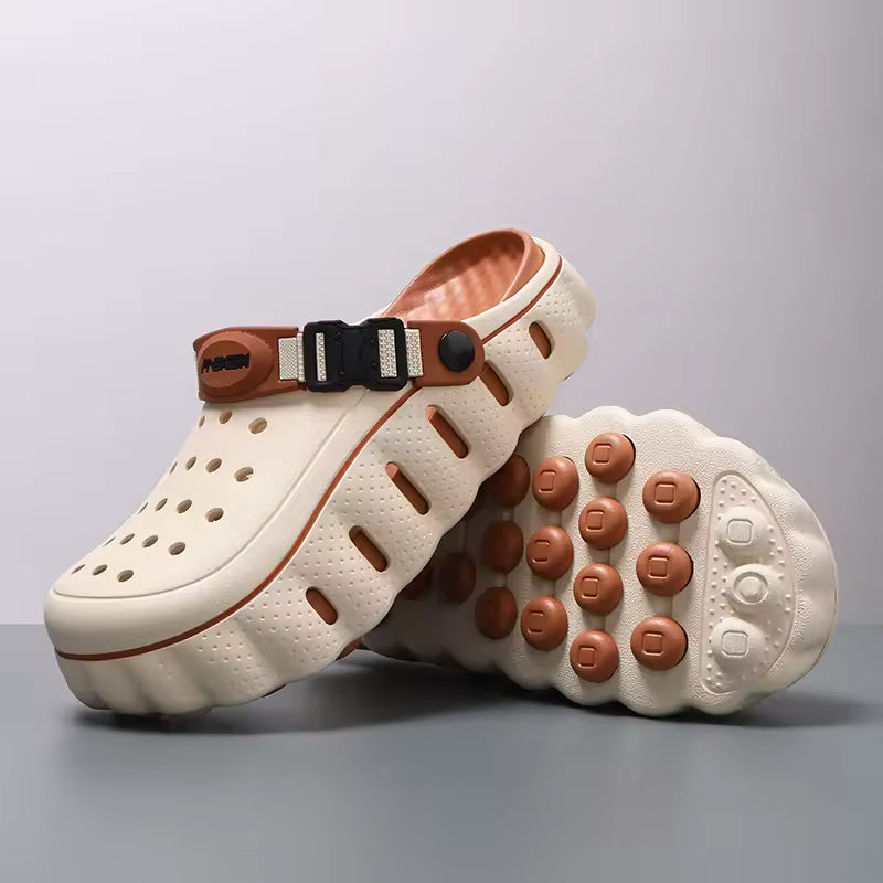 Men's Color-Block Clog Slippers