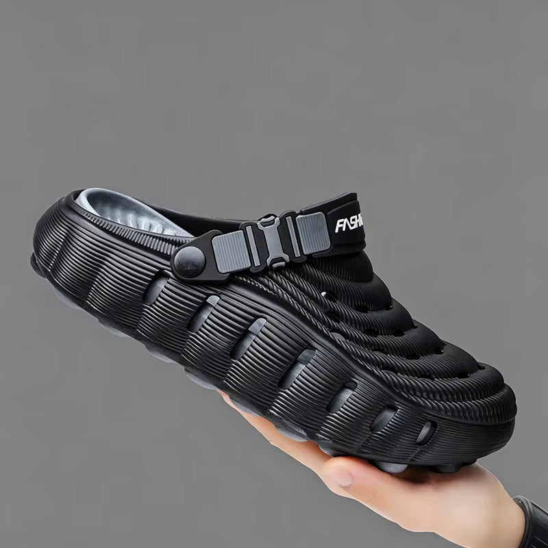 Men's Color-Block Clog Slippers