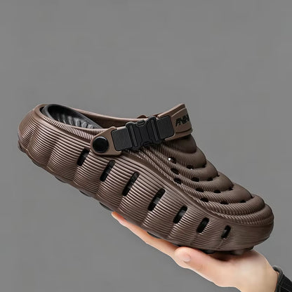 Men's Color-Block Clog Slippers