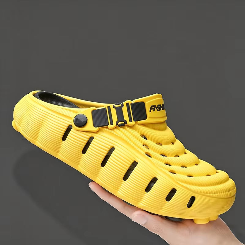 Men's Color-Block Clog Slippers