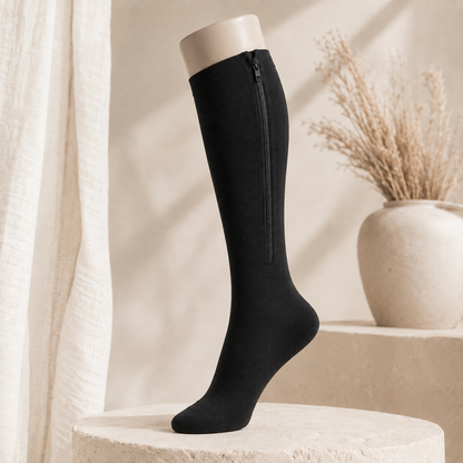 Unisex Zipper Knee-High Socks
