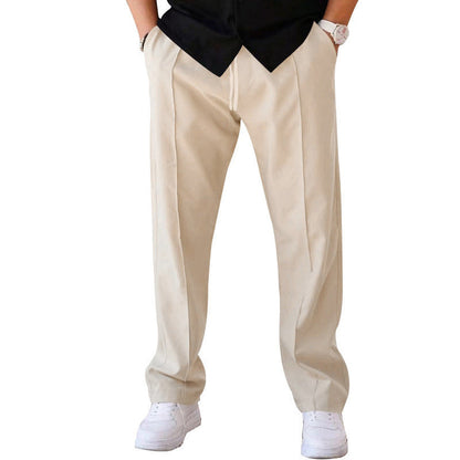 Men's Straight-Leg Drawstring Waist Pants