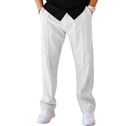 Men's Straight-Leg Drawstring Waist Pants