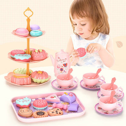 Pretend Tea Party Set with Play Food