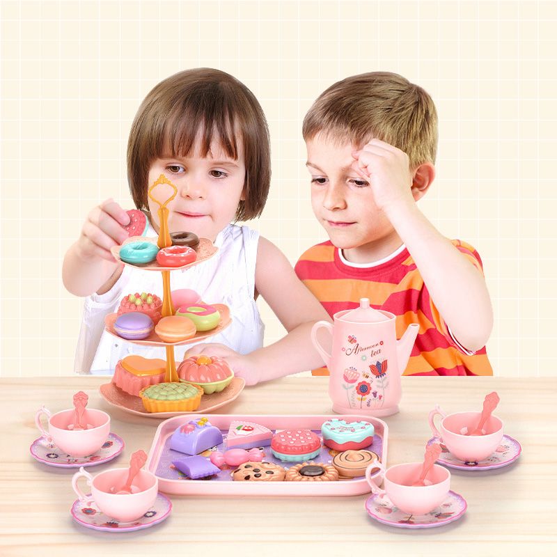 Pretend Tea Party Set with Play Food