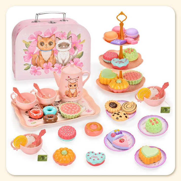 Pretend Tea Party Set with Play Food