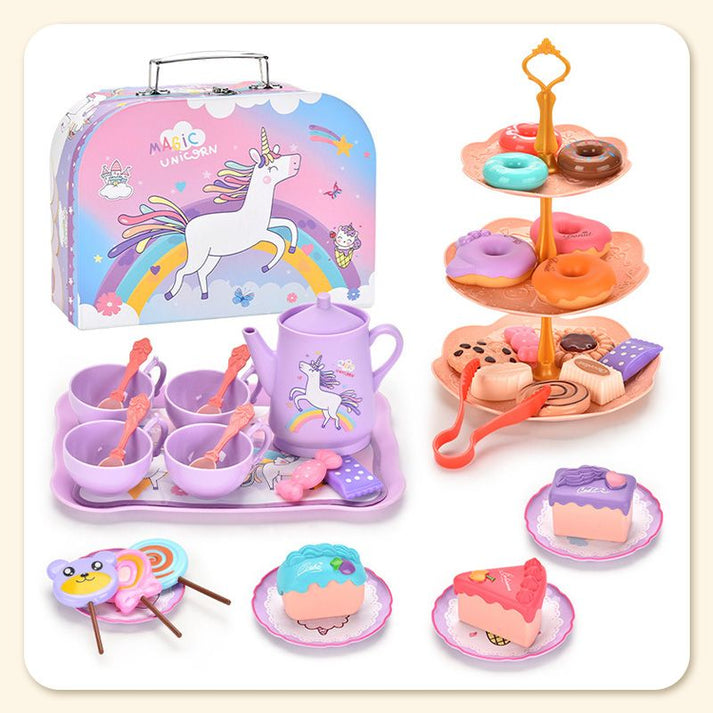 Pretend Tea Party Set with Play Food