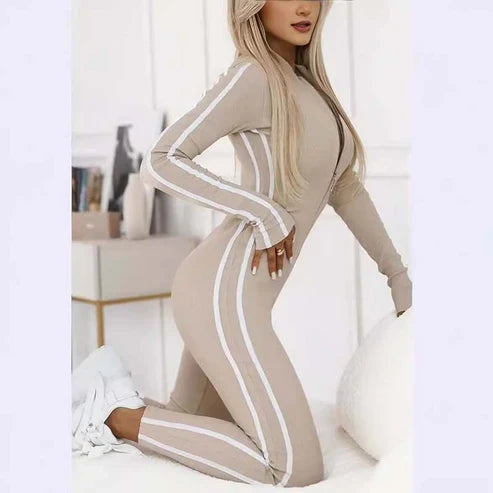 Women’s Striped Sports Jumpsuit