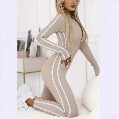 Women’s Striped Sports Jumpsuit