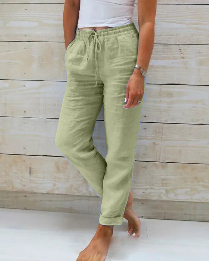 Women's Drawstring Straight Leg Casual Pants