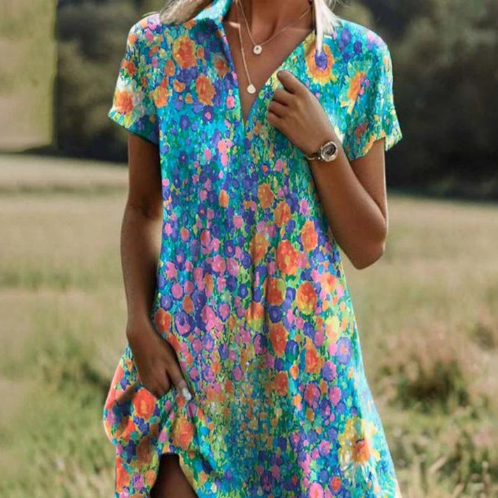 Women's Collared Midi Dress