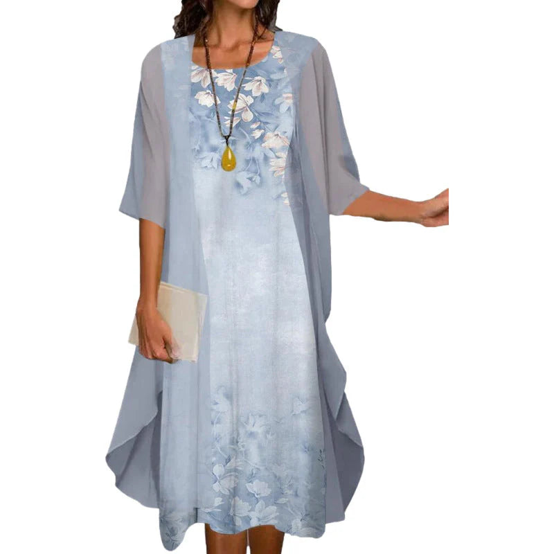 Women's Floral Dress & Sheer Cardigan Set