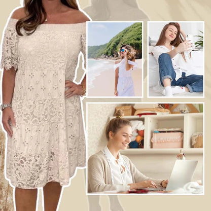 Women's Off-the-Shoulder Lace Dress