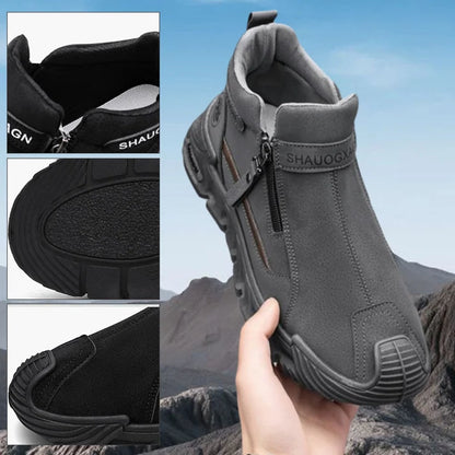 Men's Side Zip Casual Ankle Sneakers