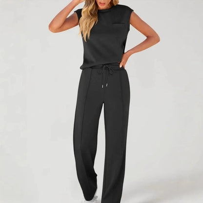 Women's Top and Drawstring Pants 2-Piece Set