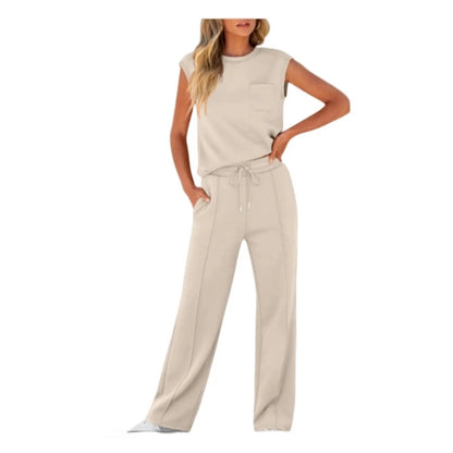 Women's Top and Drawstring Pants 2-Piece Set
