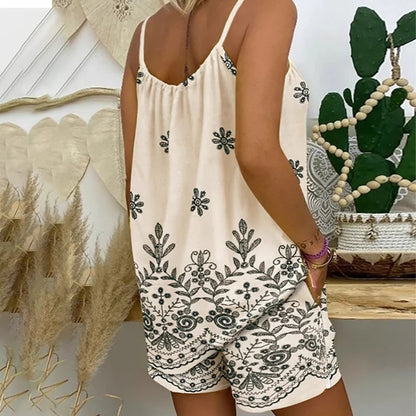 Women's Spaghetti Strap Camisole and Shorts Set