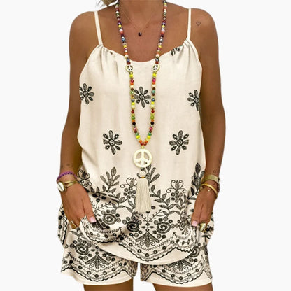 Women's Spaghetti Strap Camisole and Shorts Set