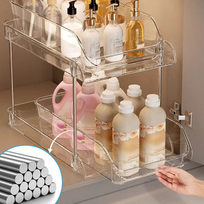 Under-Sink Two-Tier Pull-Out Organizer