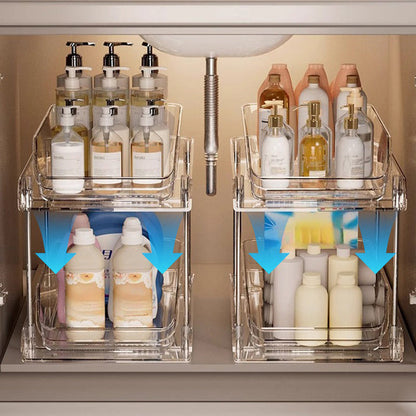 Under-Sink Two-Tier Pull-Out Organizer