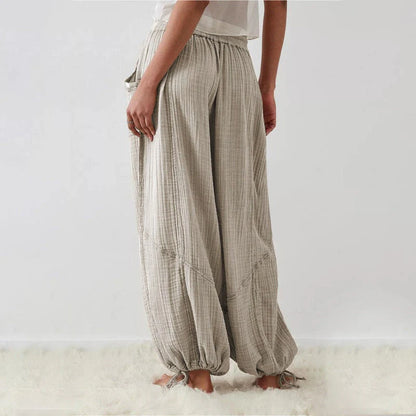 Women's Wide-Leg Drawstring Pocket Pants