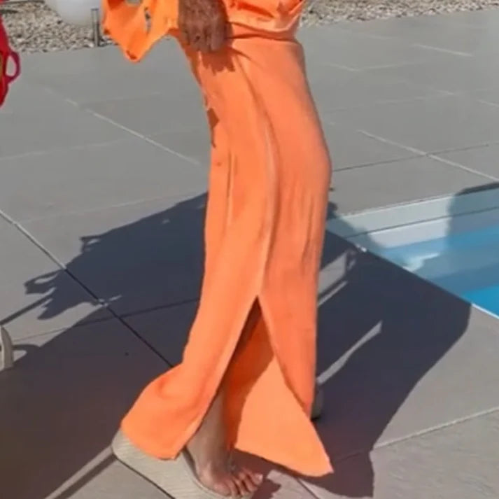 Women's Smocked Strapless Jumpsuit & Cutout Layer Set