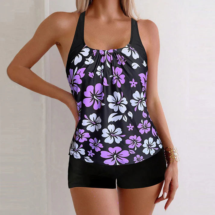 Women's Floral Tankini Swim Set