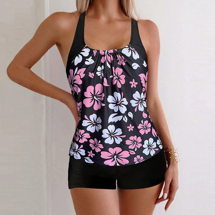Women's Floral Tankini Swim Set