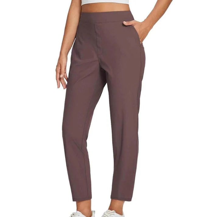 Women's High-Waisted Stretch Ankle Pants