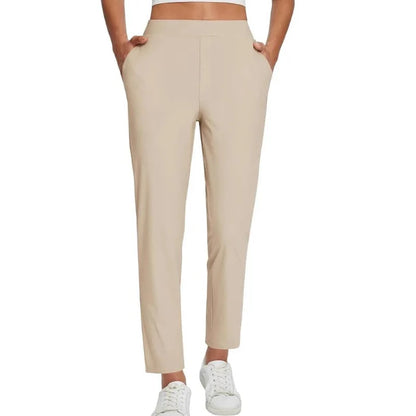 Women's High-Waisted Stretch Ankle Pants