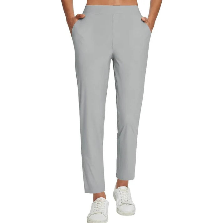 Women's High-Waisted Stretch Ankle Pants