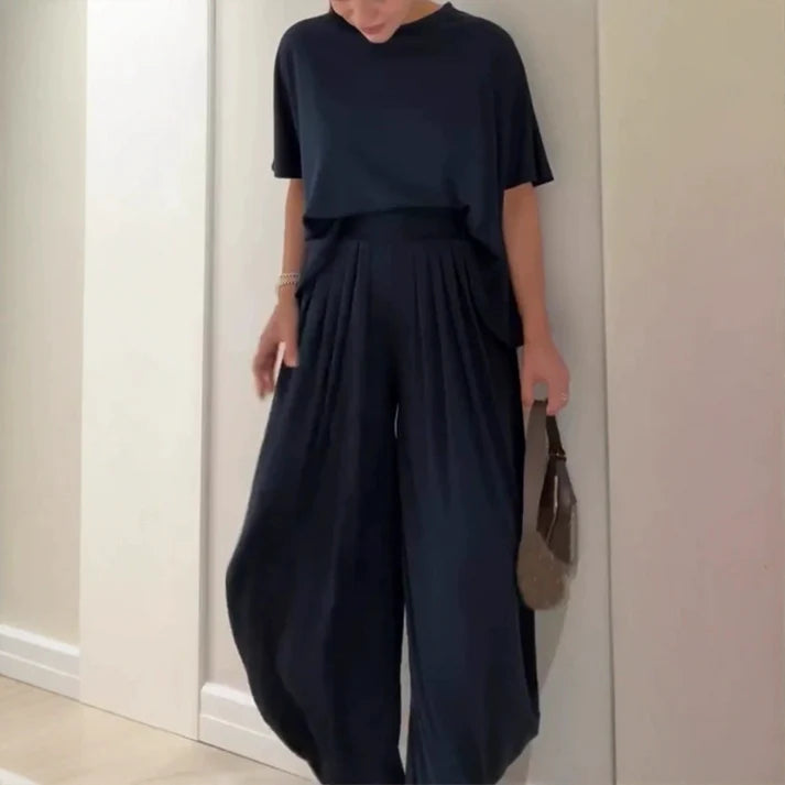Women's Relaxed Wide-Leg Lounge Set