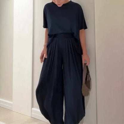 Women's Relaxed Wide-Leg Lounge Set