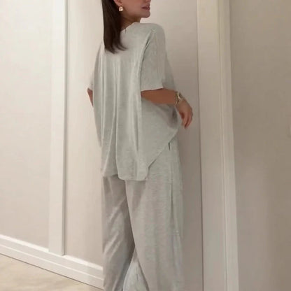 Women's Relaxed Wide-Leg Lounge Set