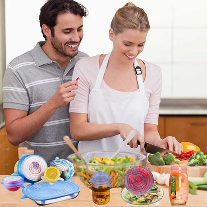 Reusable Stretch Silicone Lids Set