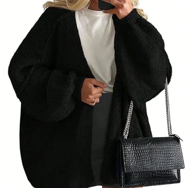 Women’s Open Front Longline Knit Cardigan