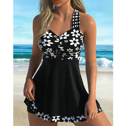 Women's Floral Tankini Swim Dress
