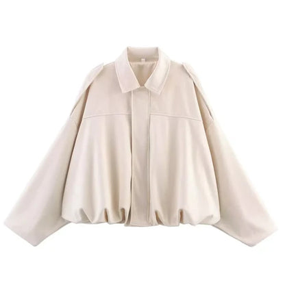 Women’s Suede-Look Zip Pilot Jacket
