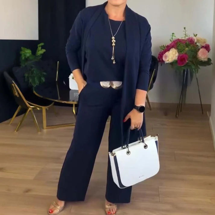Women's Three-Piece Cardigan Lounge Set