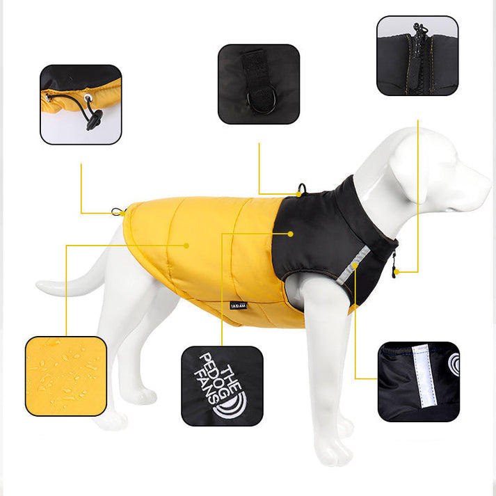 Dog Winter Coat With High Collar