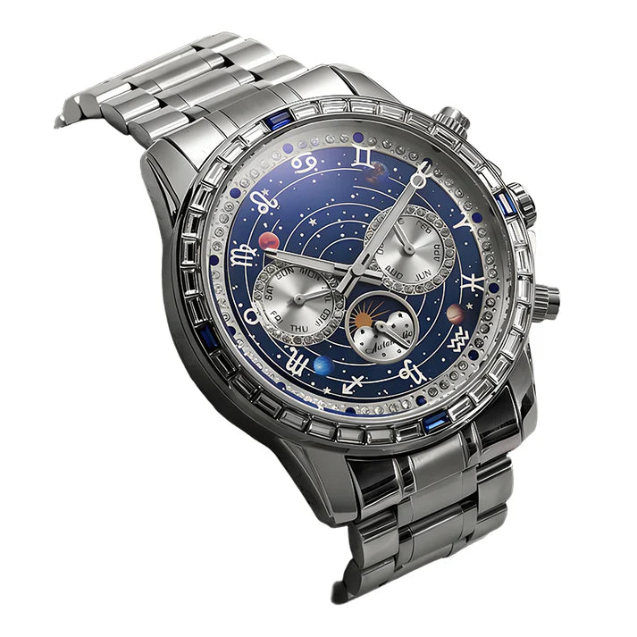 Luxury Self-Winding Sun & Moon Phase Mechanical Watch