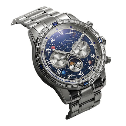 Luxury Self-Winding Sun & Moon Phase Mechanical Watch
