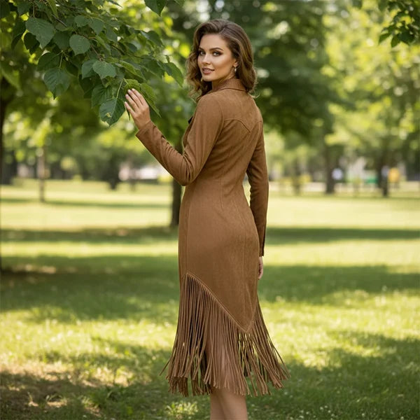 Women’s Zip Front Fringe Dress