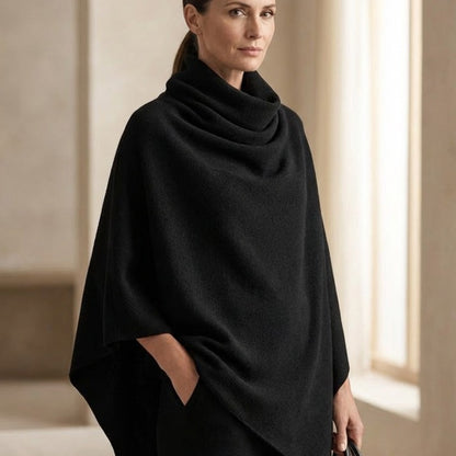 Women's Draped Poncho and Pants Set