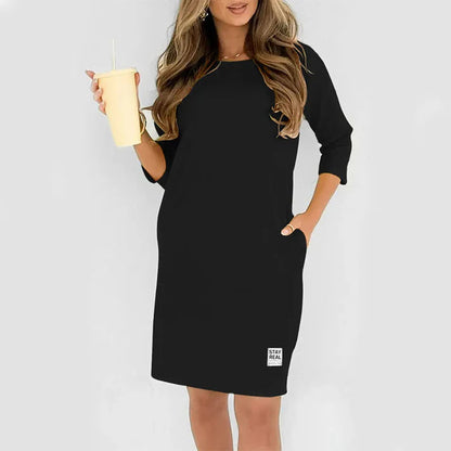 Women’s Casual Loose Crew Neck T-Shirt Dress
