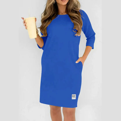 Women’s Casual Loose Crew Neck T-Shirt Dress